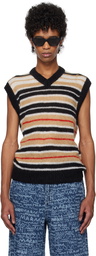 Marni Black & Beige Fuzzy Wuzzy Vest