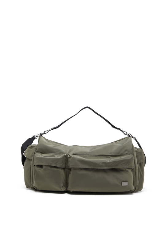 Photo: Diesel Multi-Pkts-Multipocket duffle bag in utilitarian shell - Travel Bags - Unisex - Green