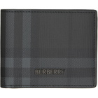 Burberry Gray City Check Slim Bifold Wallet
