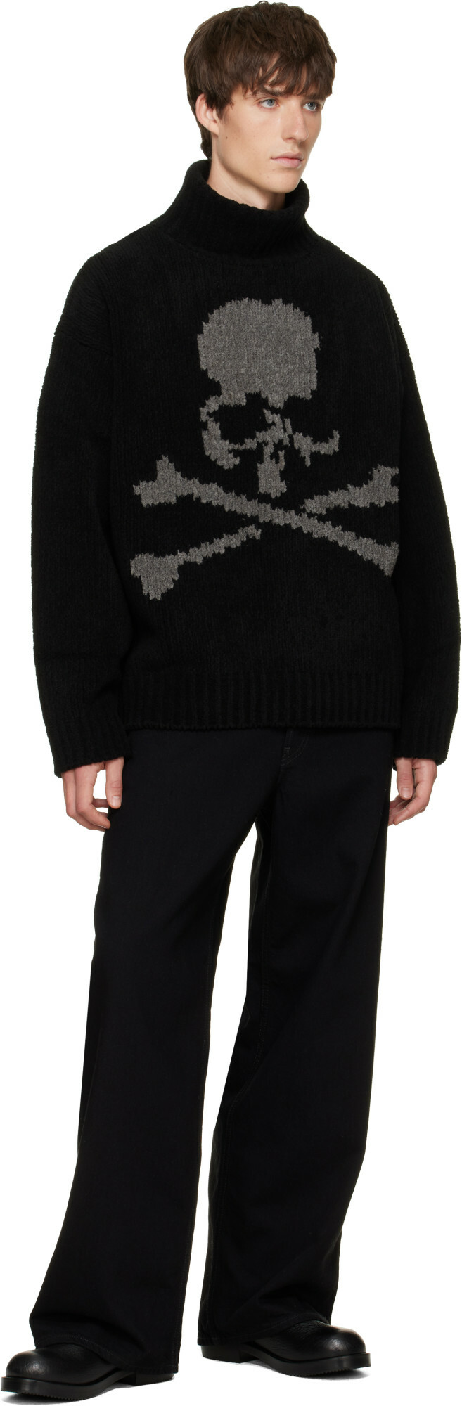 mastermind JAPAN Black Cashmere Turtleneck