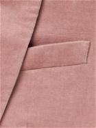 Kingsman - Slim-Fit Shawl-Collar Cotton and Linen-Blend Velvet Tuxedo Jacket - Pink
