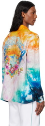Casablanca Multicolor Surf Trip Long Sleeve Silk Shirt