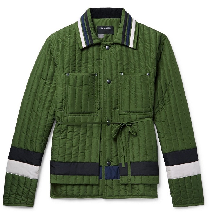 Photo: Craig Green - Striped Quilted Shell Jacket - Men - Green