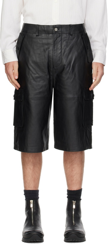 Photo: Deadwood Black Carter Leather Shorts