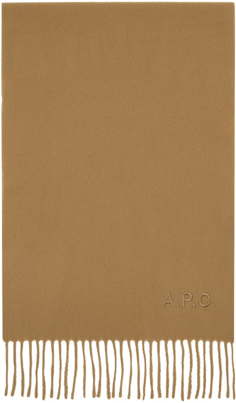 Photo: A.P.C. Tan Ambroise Embroidered Scarf