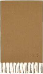 A.P.C. Tan Ambroise Embroidered Scarf