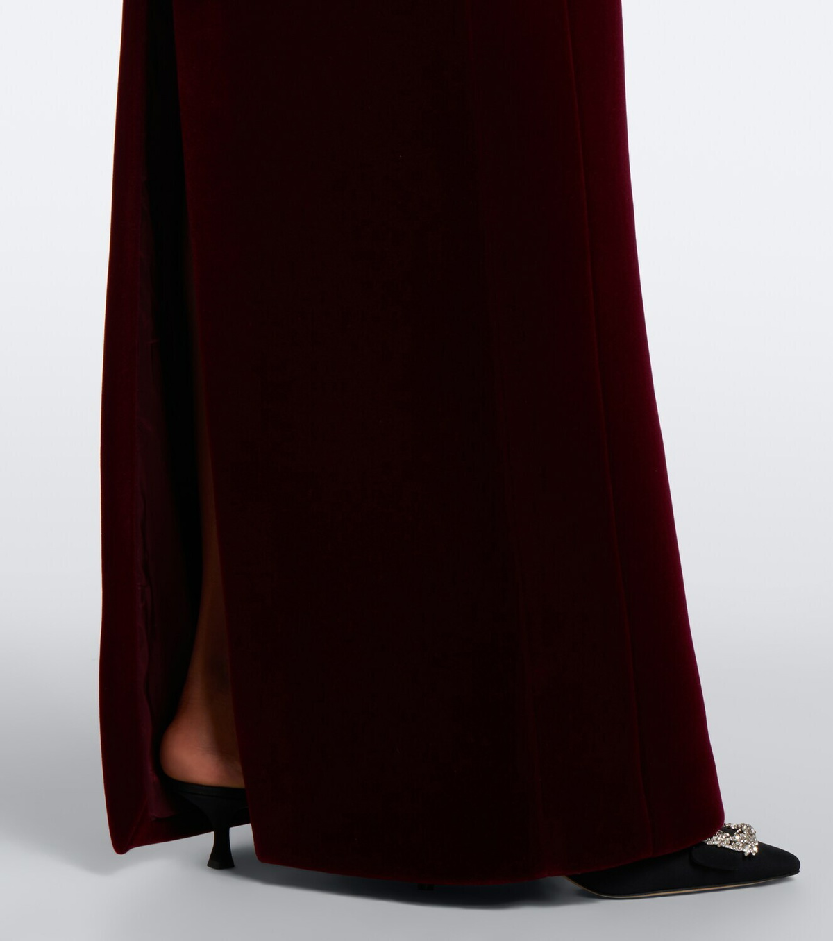 David Koma Embellished halterneck velvet gown