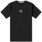 Calvin Klein Men's Monologo Regular T-Shirt in Ck Black