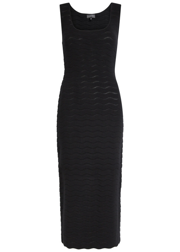 Photo: Emporio Armani Textured-knit Midi Dress Black