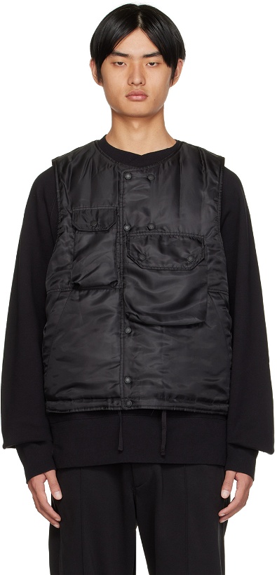 Photo: Engineered Garments Black Cover Insulated Vest
