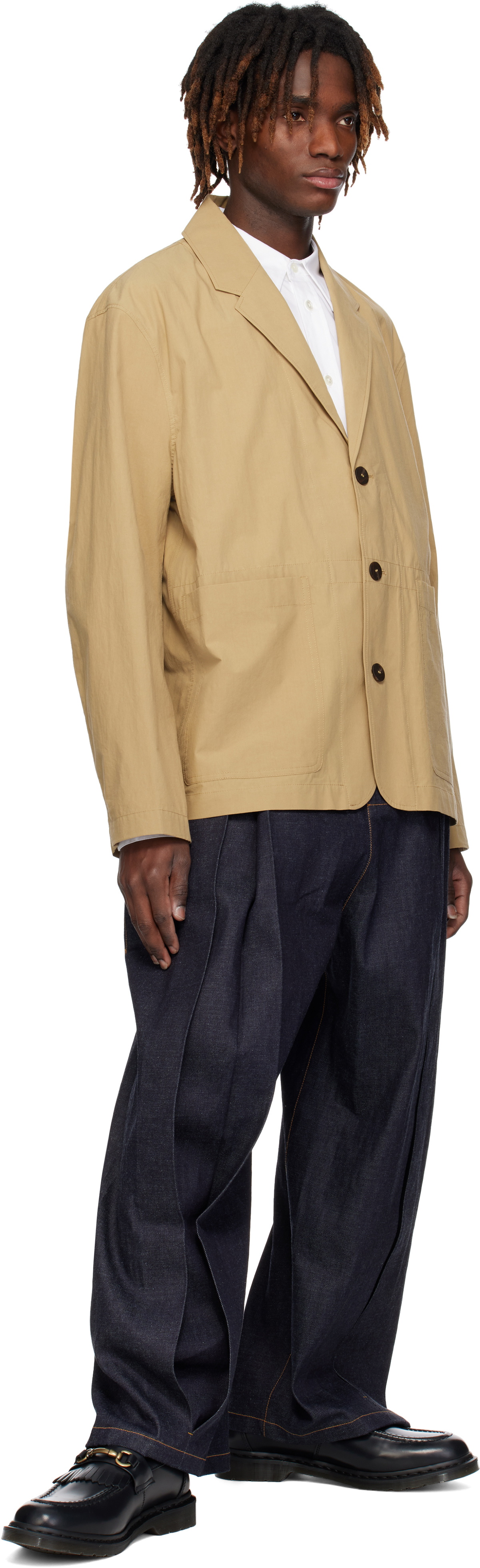 SAGE NATION Blue Box Pleat Jeans