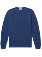 JOHN SMEDLEY - Upson Ribbed Recycled-Cashmere and Merino Wool-Blend Sweater - Blue