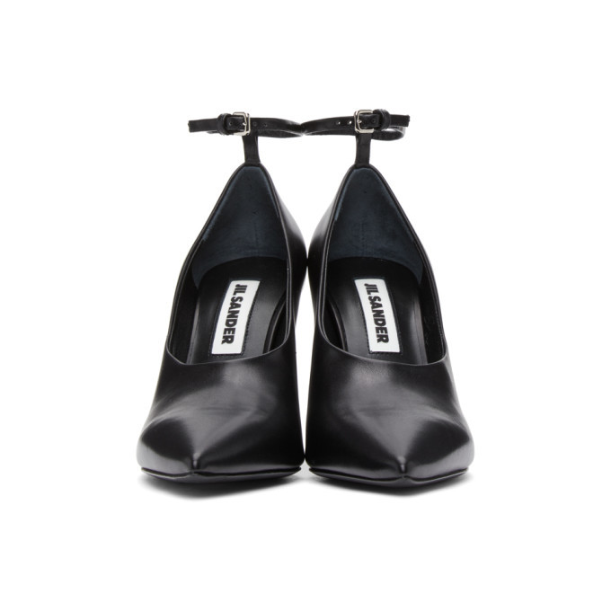 Jil Sander SSENSE Exclusive Black Ankle Strap Pumps