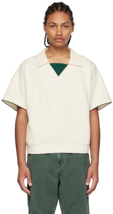 Photo: Rhude Off-White Cotton Polo