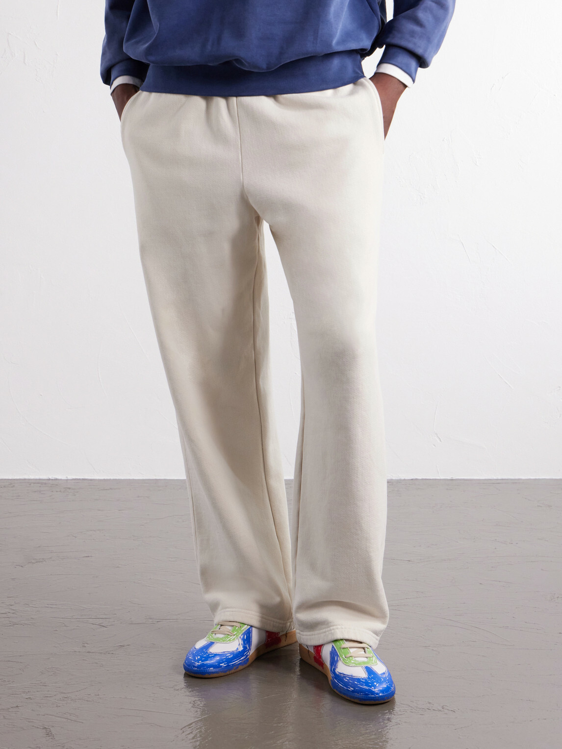 Maison Margiela - Replica Painted-Effect Leather Sneakers - Multi