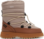 Suicoke Beige BOWER-evab HI-LACE Boots