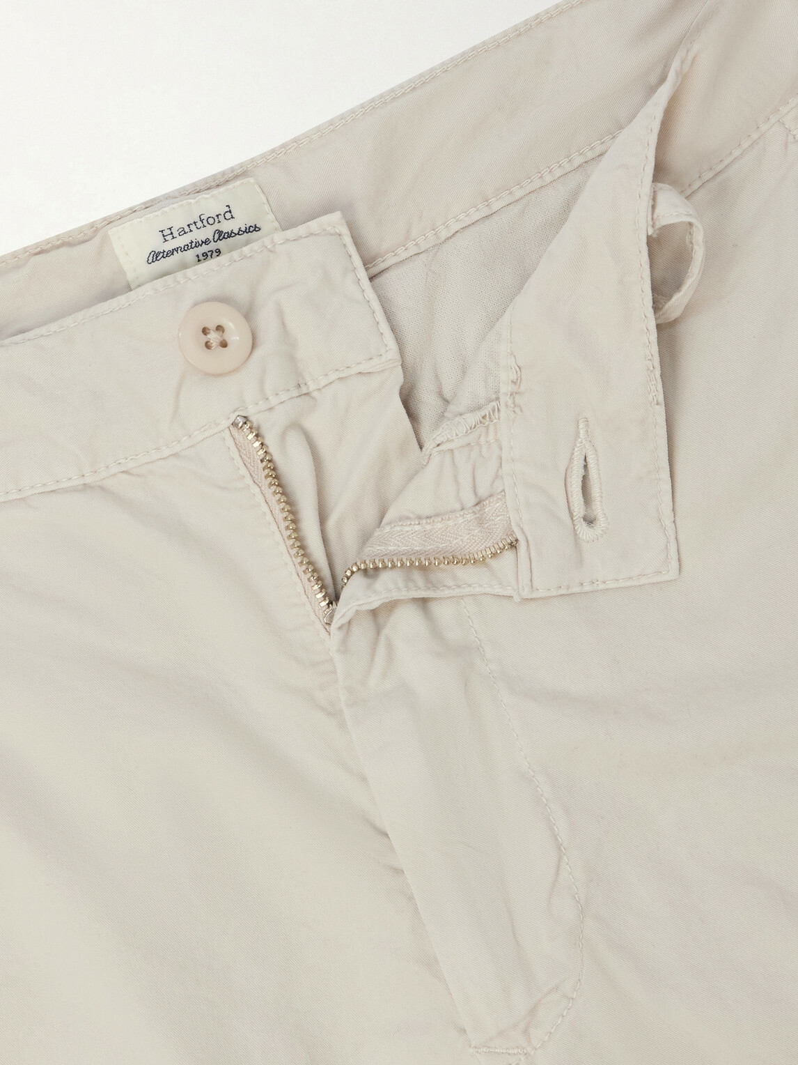 Hartford - Battle Straight-Leg Cotton Shorts - Neutrals