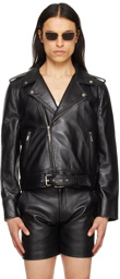 Ernest W. Baker Black Perfecto Leather Jacket