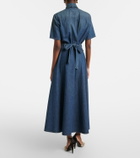 Valentino Belted denim polo dress