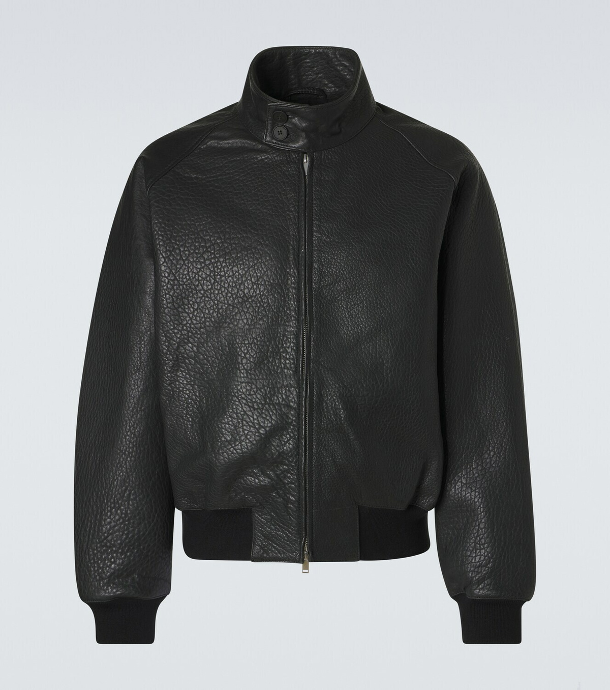 ジャケット・アウター STUDIO NICHOLSON LEATHER BOMBER JACKET Studio Nicholson Over leather bomber jacket Studio Nicholson