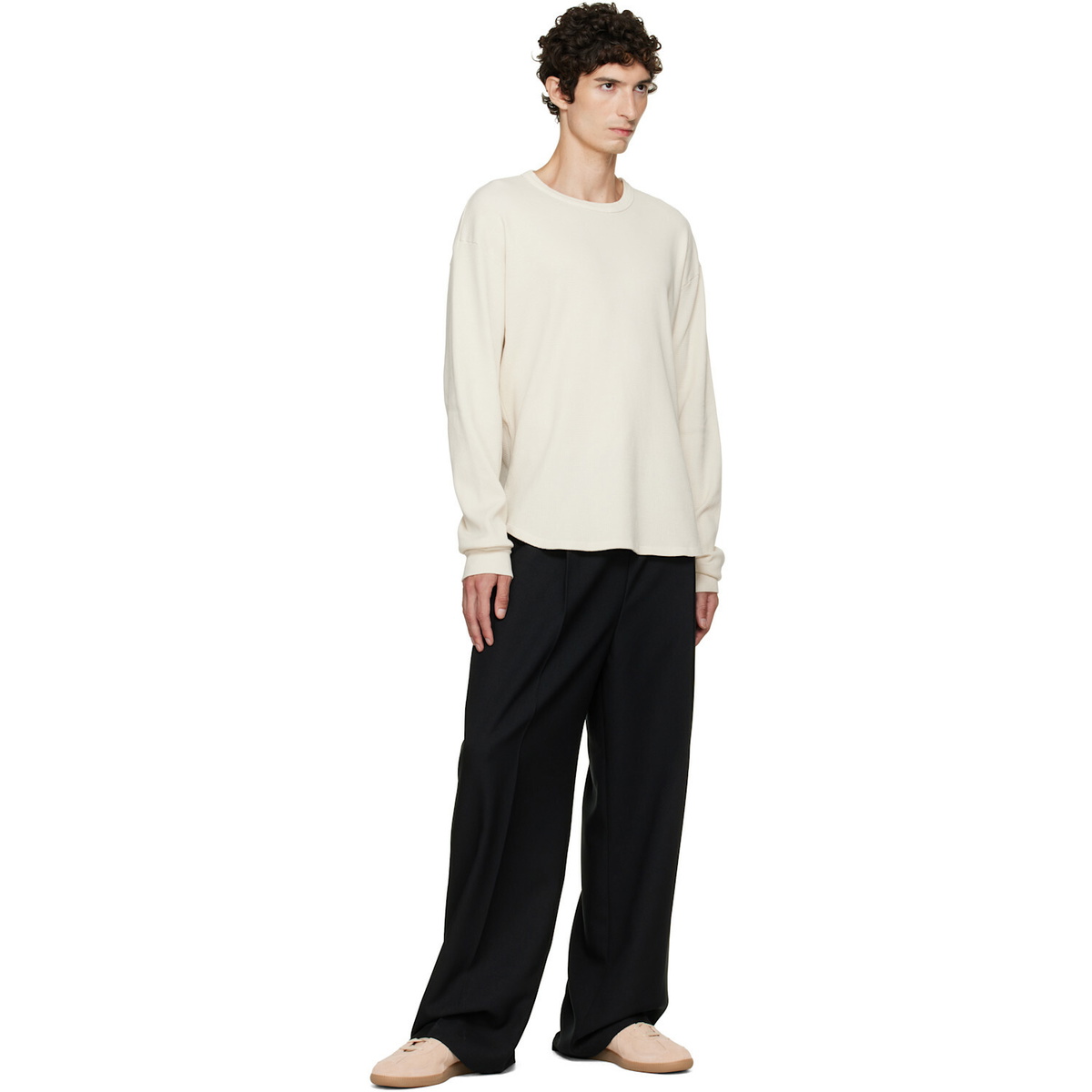 Les Tien Off-White Thermal Baseball Hem T-shirt
