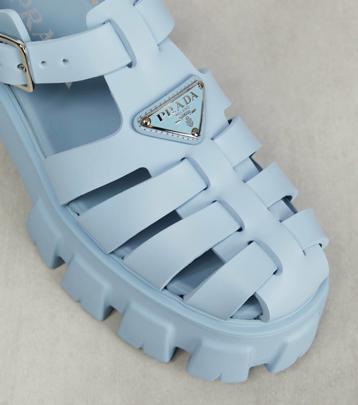 Prada Monolith platform サンダル Monolith platform sandals in black - Prada | Mytheresa