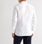 Hugo Boss - Jordi Slim-Fit Grandad-Collar Linen Shirt - White