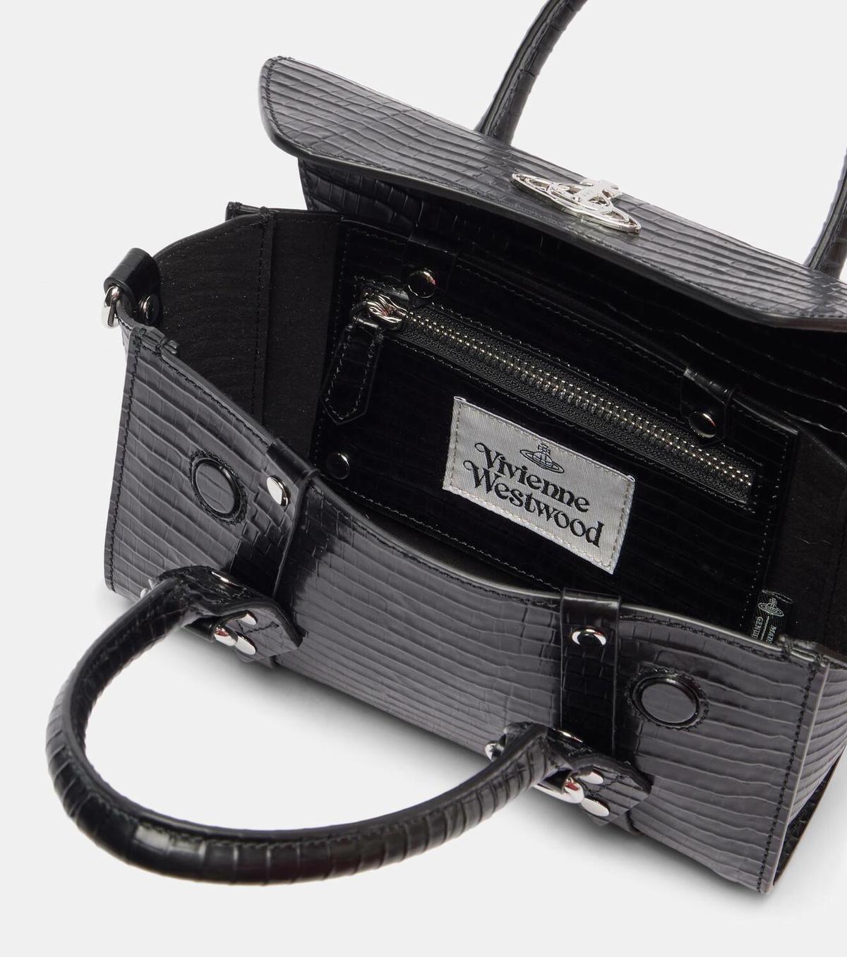 Vivienne Westwood Bettina Mini croc-effect leather tote bag