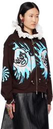 Chopova Lowena Black Flame Girl Hoodie