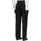 Ernest W. Baker Black Pleated Straight Fit Trousers