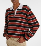 Prada Striped silk polo shirt