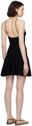 KHAITE Black Low Back Minidress