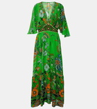 Camilla Embellished floral silk maxi dress