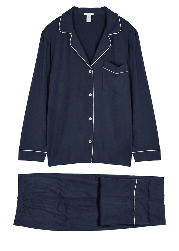 Photo: Eberjey Gisele Stretch-jersey Pyjama set Navy