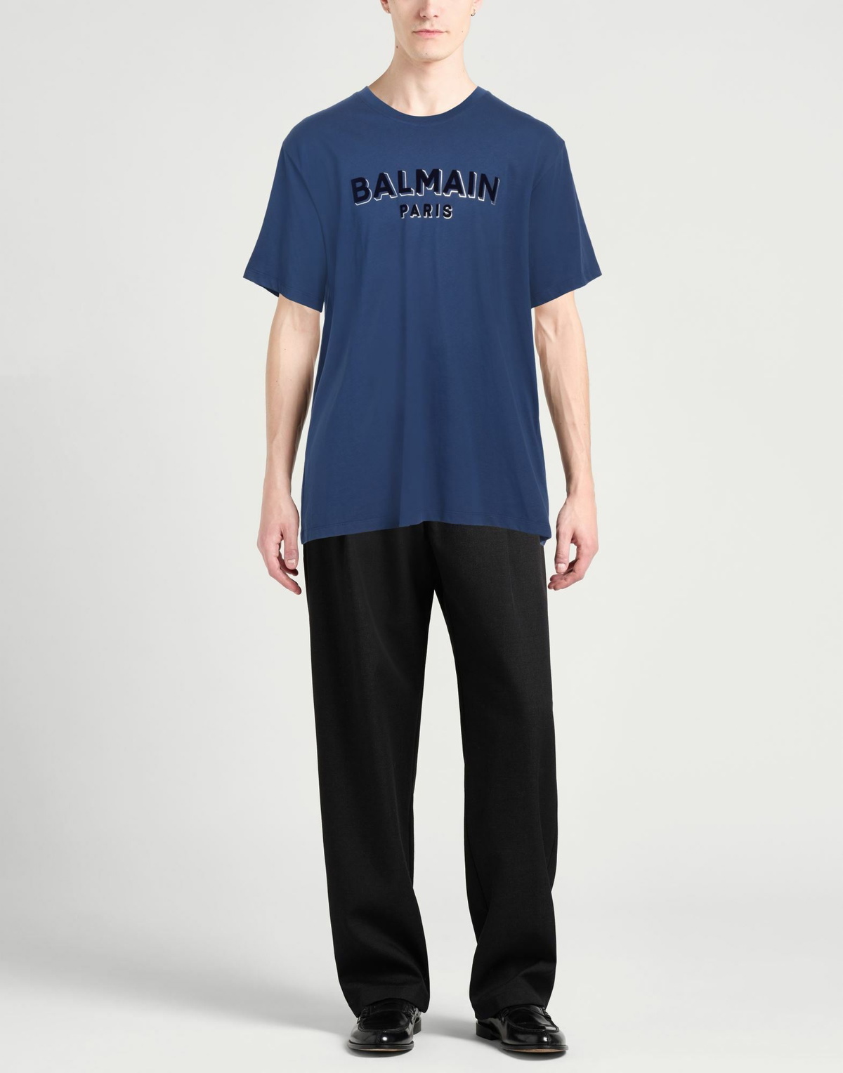 Balmain Mens T-shirt in Navy