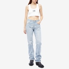 VTMNTS Women's Barcode Crop Tank Top in White