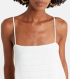 Asceno Melfi checked linen and cotton maxi dress