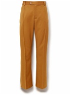 Small Talk - Throwing Fits Straight-Leg Pintucked Wool-Gabardine Suit Trousers - Brown