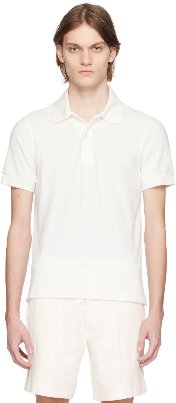 TOM FORD White Towelling Polo TOM FORD
