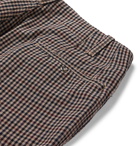 nanamica - Club Gingham Wool-Blend Hopsack Suit Trousers - Brown