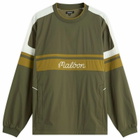 Malbon Men's Sportivia Nylon Popover Jacket in Cypress Green