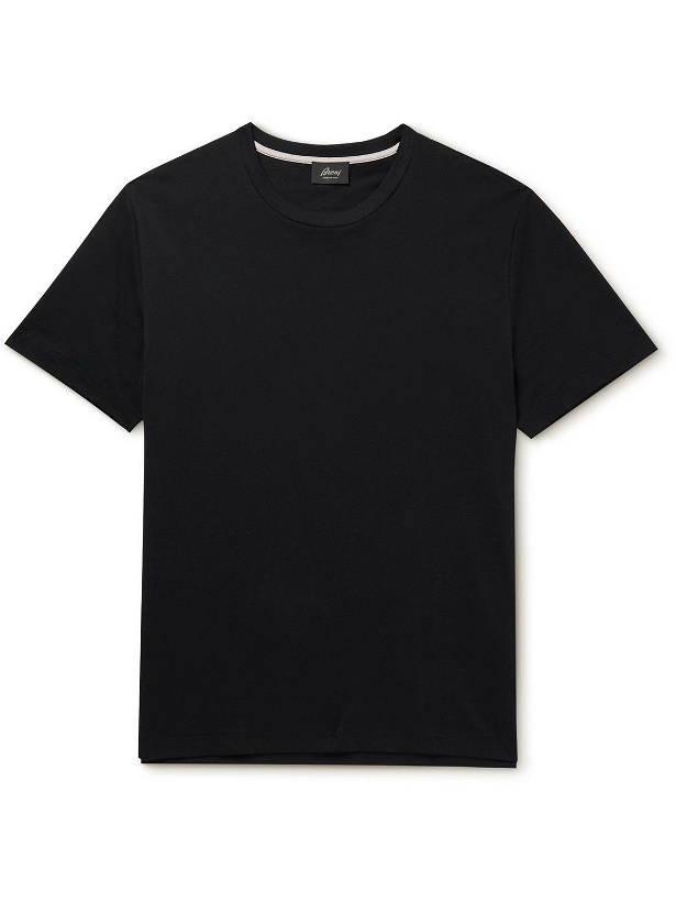 Photo: Brioni - Cotton-Jersey T-Shirt - Black