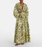 Adriana Degreas Printed cotton-blend maxi skirt