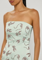 16 Arlington Frasia Embellished Satin Mini Dress Mint