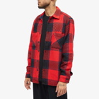 Wax London Men's Whiting Overshirt Patron Check in Red