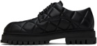 Emporio Armani Black Quilted Derbys