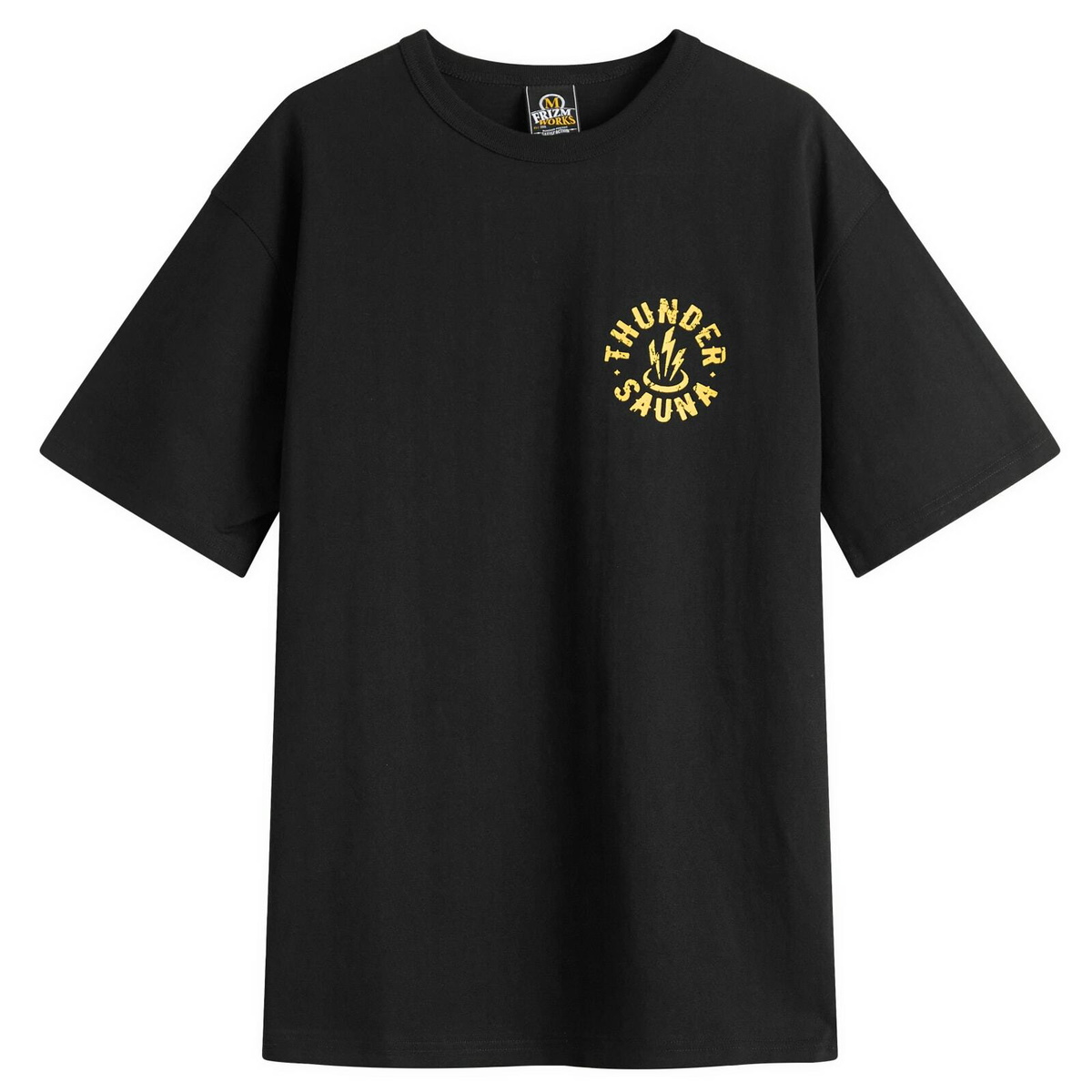 FrizmWORKS Men's Thunder Sauna Signboard T-Shirt in Black