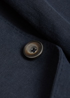 Herno Linen and Cotton-blend Blazer Navy