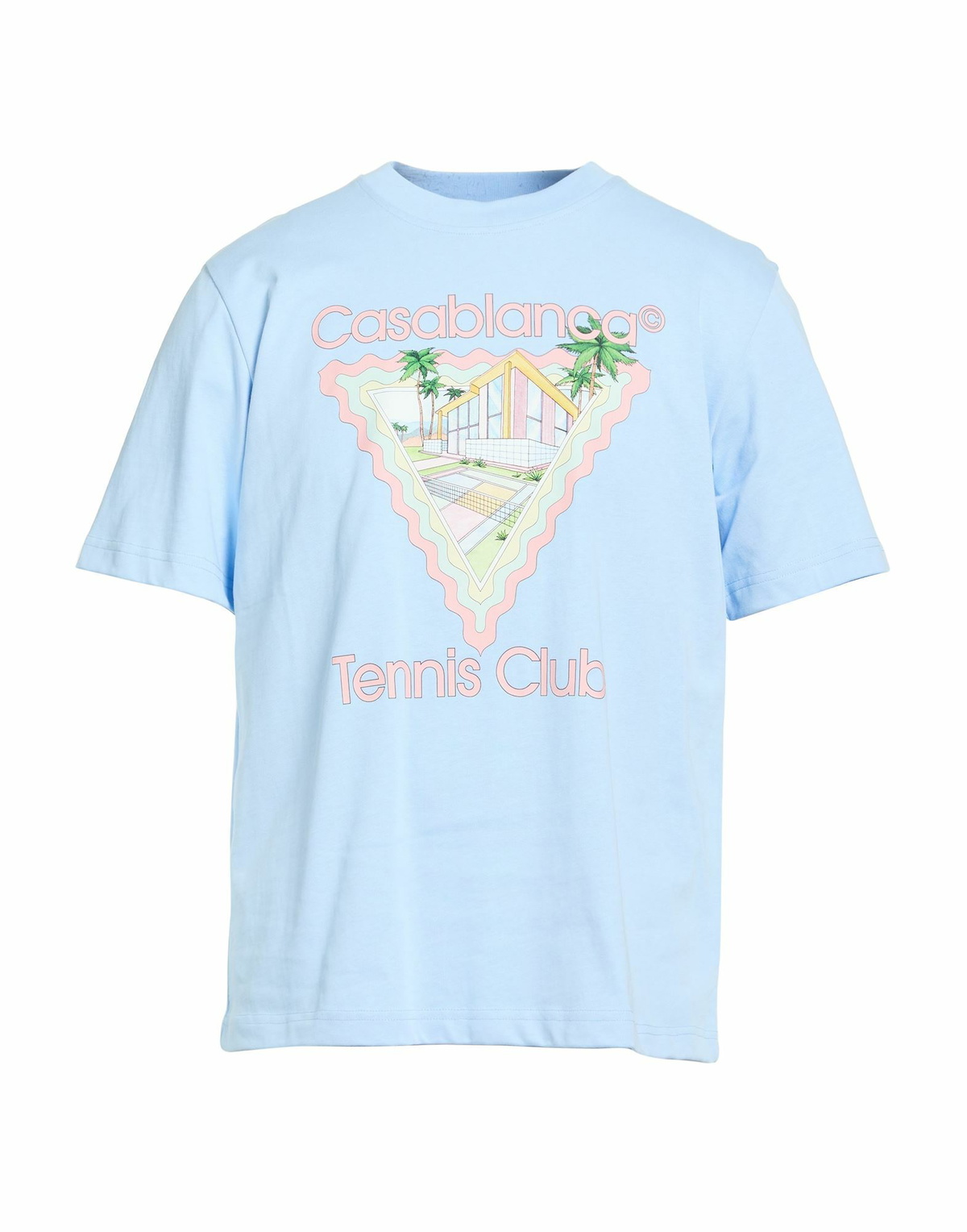 Casablanca Mens T-shirt Sky in Blue