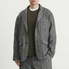 Engineered Garments Men's Herringbone Wool Loiter Jacket in Dark Grey